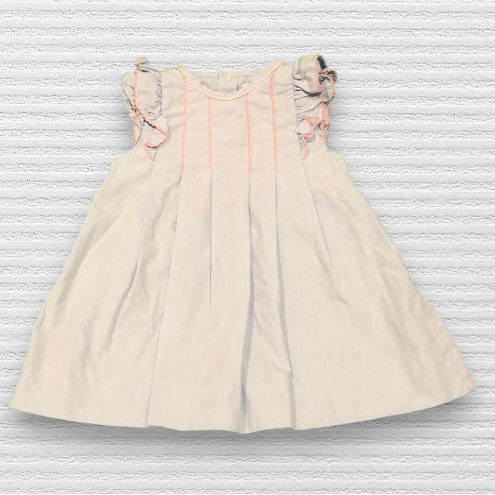 PA CLASSICS LT BLUE DRESS WITH PICOT STITCHING